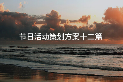 节日活动策划方案十二篇