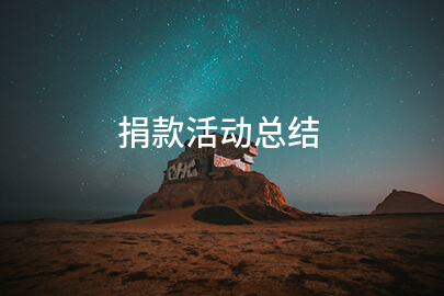 捐款活动总结