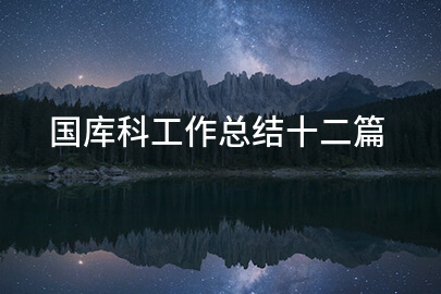 国库科工作总结十二篇