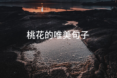 桃花的唯美句子