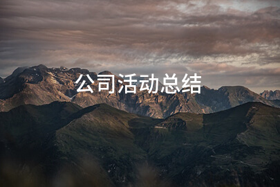 公司活动总结(实用8篇)