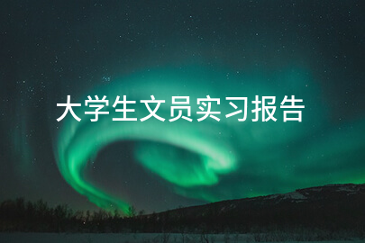 大学生文员实习报告(范例6篇)
