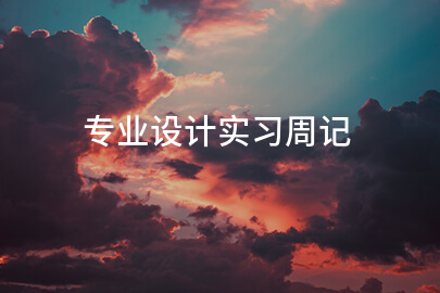 专业设计实习周记
